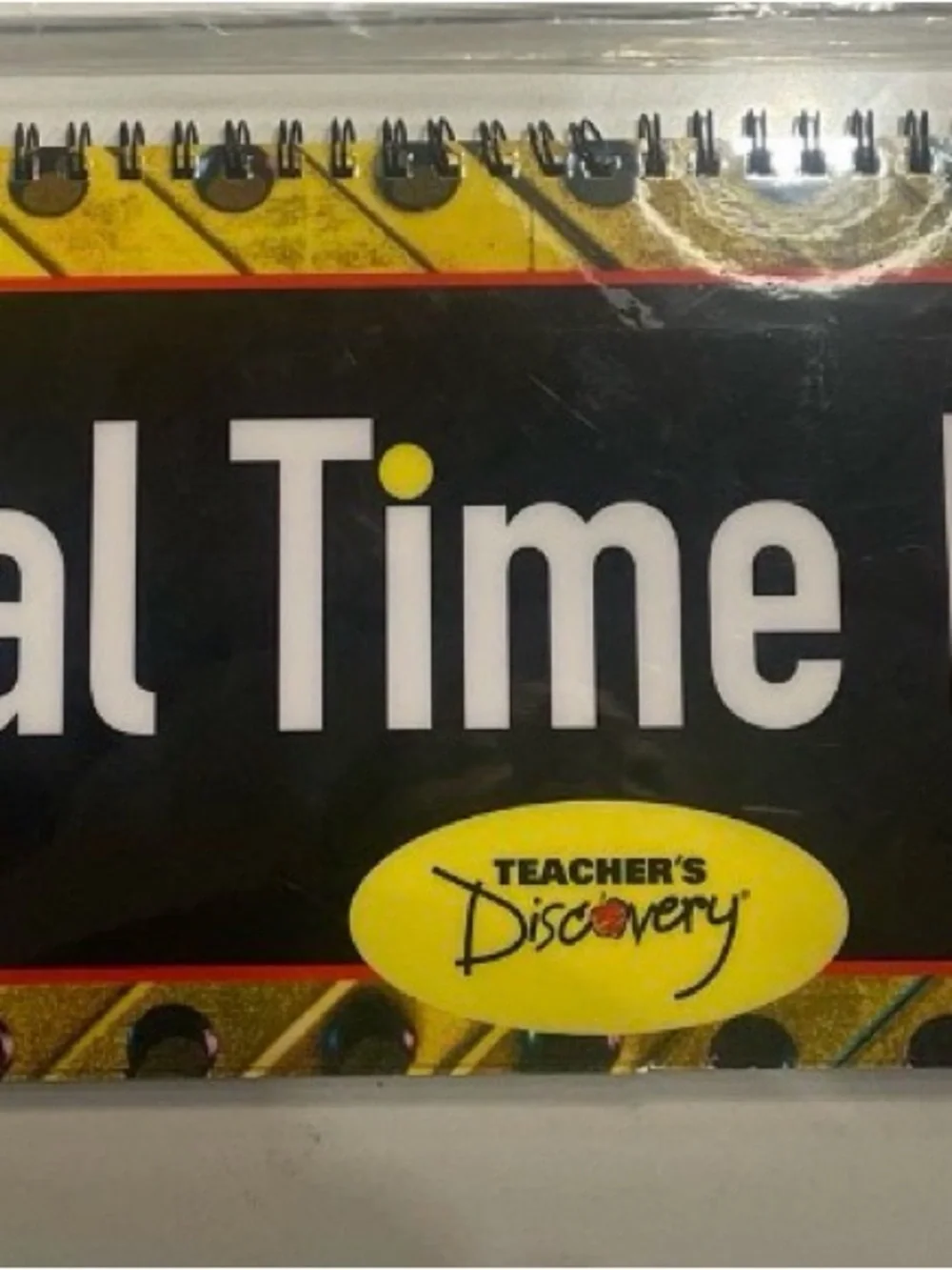 Yellow and Black Learning Flip Chart - Telling Time